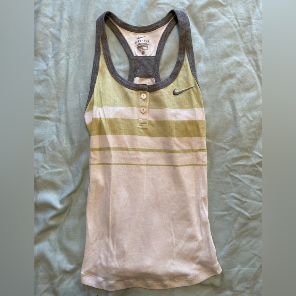 Nike Green/White Athletic Top